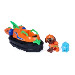 Paw Patrol The Dino Movie Vehículo Dino Rescue Hovercraft con Figura Zuma