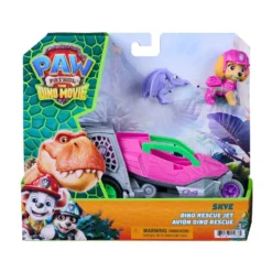 Paw Patrol The Dino Movie Vehículo Dino Rescue Jet con Figura Skye