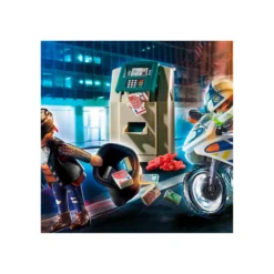 PLAYMOBIL City Action Moto de Policía: Persecución del Ladrón del Dinero - 70572