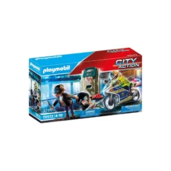 PLAYMOBIL City Action Moto de Policía: Persecución del Ladrón del Dinero - 70572