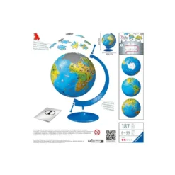 Ravensburger Puzzle 3D 180 Piezas Globo Terráqueo Nueva Edición