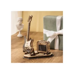 Robotime Guitarra Eléctrica con Amplificador Maqueta de Madera