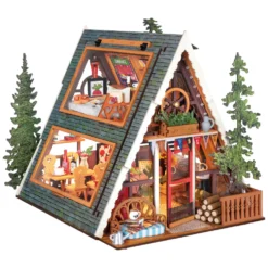 Rolife A-Frame Cabin Maqueta de Madera Cabaña de Montaña Europea