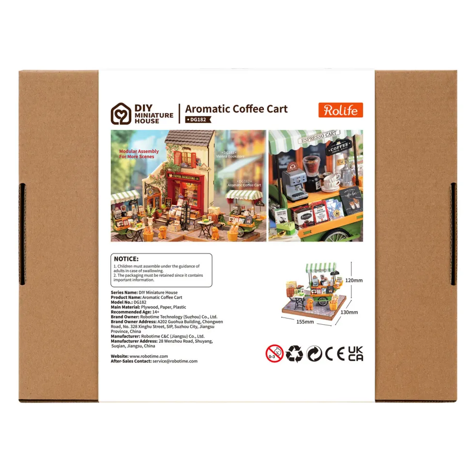 Rolife Travel Street Aromatic Coffee Cart Maqueta
