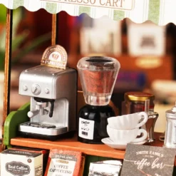 Rolife Travel Street Aromatic Coffee Cart Maqueta
