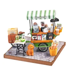 Rolife Travel Street Aromatic Coffee Cart Maqueta