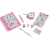 Set de Papelería Infantil Kawaii con Diario y Pegatinas de Diamantes