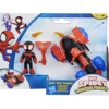 Spidey and his Amazing Friends Figura Miles Spin Morales con Aracno Triciclo