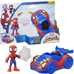 Spidey and His Amazing Friends Figura Spidey con Bólido Arácnido