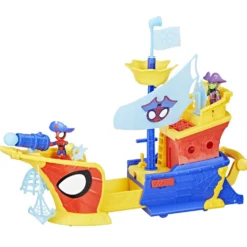 Spidey and his Amazing Friends Waterwebs Barco Pirata con Telarañas y Burbujas