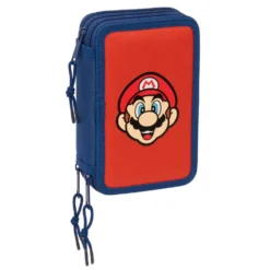 Super Mario Plumier Triple Mamma Mia 37 Piezas