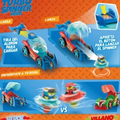 Superthings Rivals of Kaboom Vehículo Turbo Spinner Hero