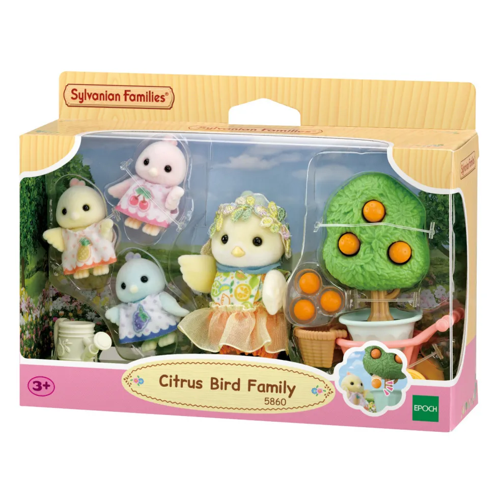 Sylvanian Families Familia Pájaro Cítrico Figuras Coleccionables