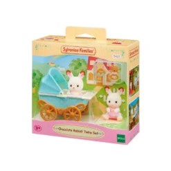 Sylvanian Families Set Cochecito Gemelar Cabe y Breeze Chocolate