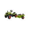 Tractor Claas Verde con Remolque