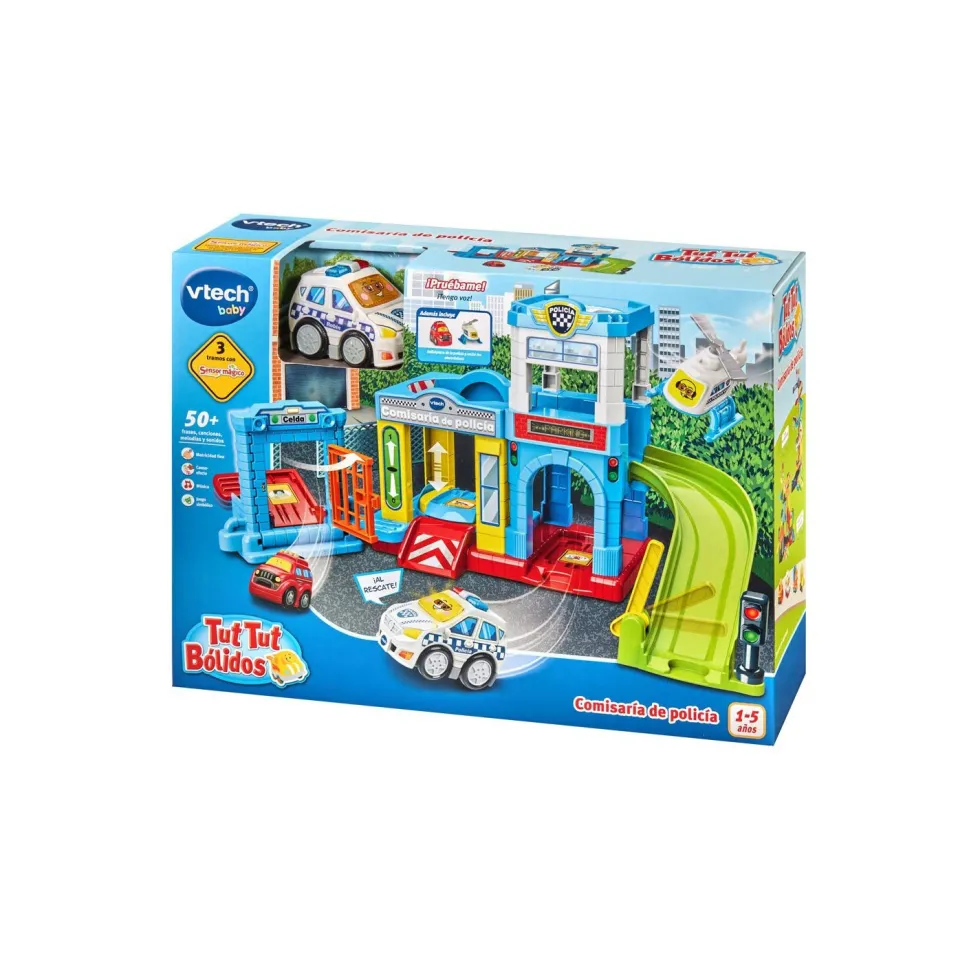Vtech Baby Tut Tut Bólidos Comisaría de Policía con Robín Coche de Policía