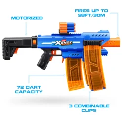 XSHOT Insanity Motorized Clip Mania Lanzador con 72 Dardos