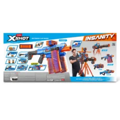 XSHOT Insanity Motorized Clip Mania Lanzador con 72 Dardos